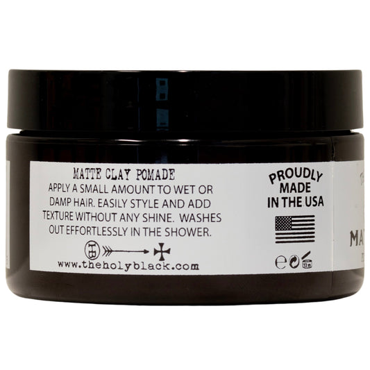 The Holy Black Matte Hair Styling Clay