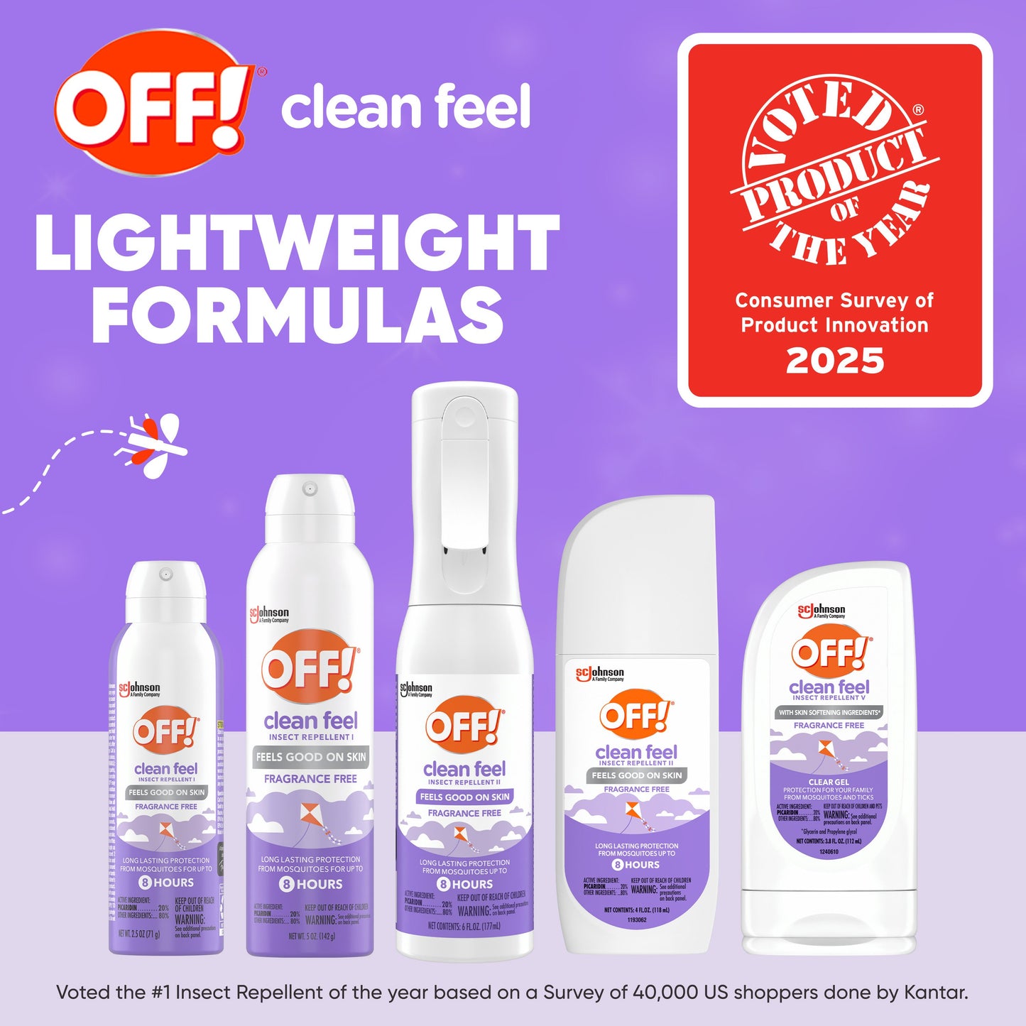 OFF! Clean Feel Fragrance Free Insect Repellent I Spray, 10oz
