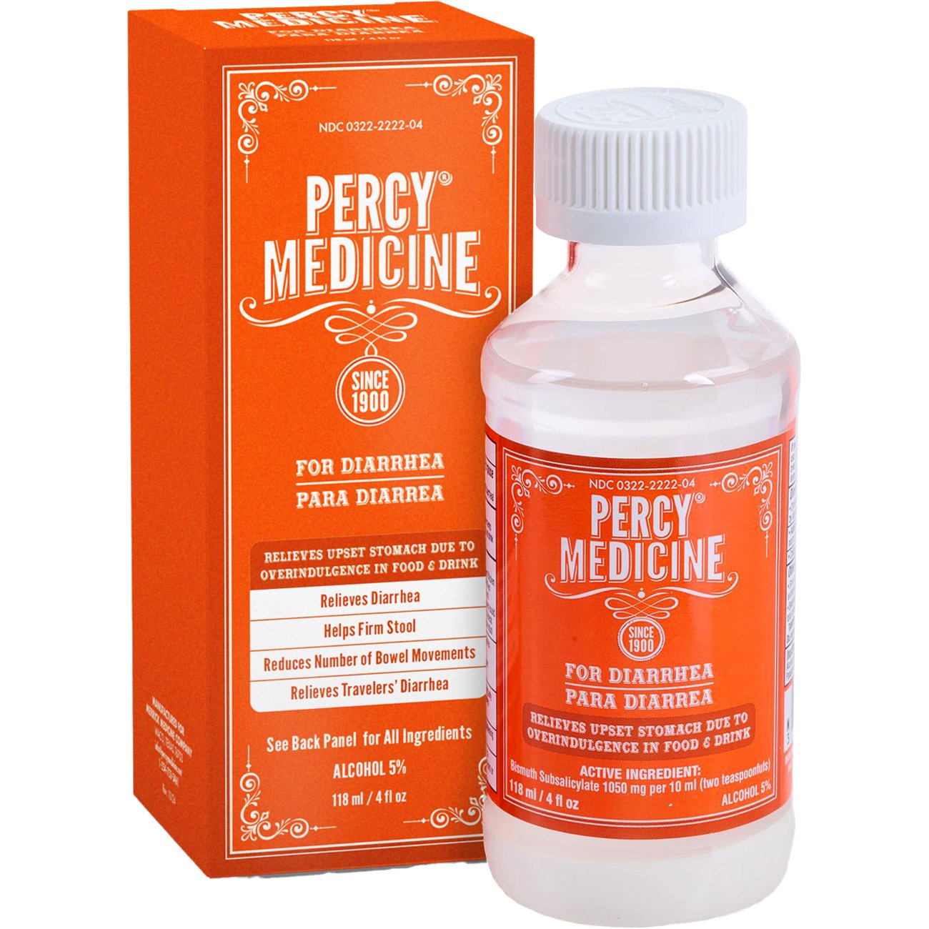 Percy Medicine Anti Diarrhea and Upset Stomach Relief Liquid