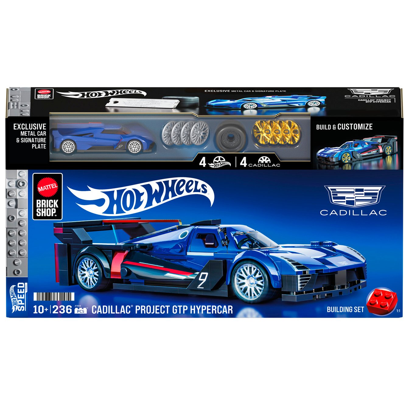 Mattel Brick Shop Hot Wheels Cadillac Project GTP Hypercar Set