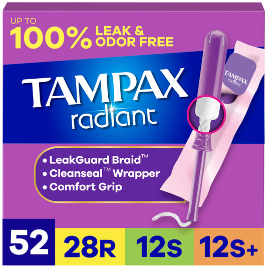 Tampax Radiant Tampons Pack - Regular, Super & Super Plus