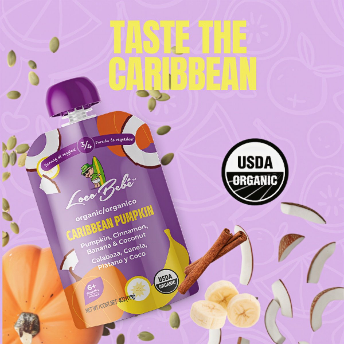 Loco Bebe Organic Baby Food Purée - Caribbean Pumpkin