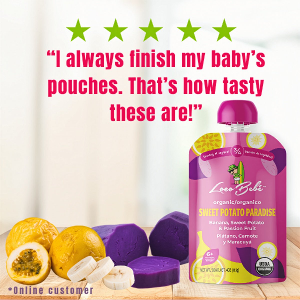 Loco Bebe Organic Baby Food Purée - Sweet Potato Paradise
