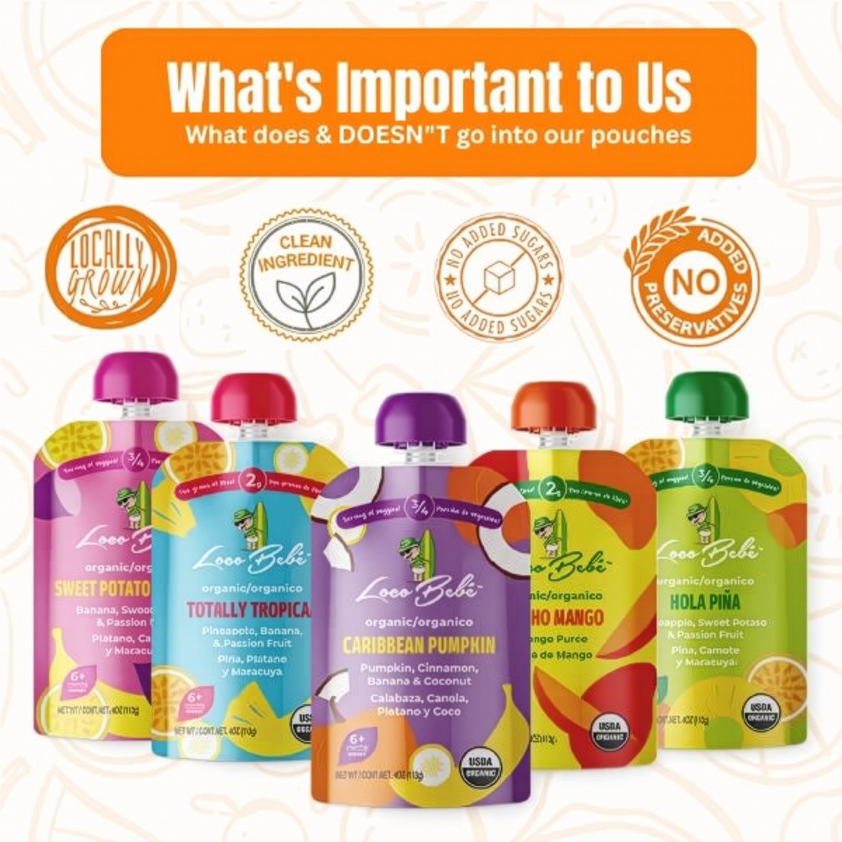 Loco Bebe Organic Baby Food Purée - Mucho Mango