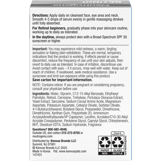 Neutrogena Rapid Wrinkle Repair Retinol Renewing Serum