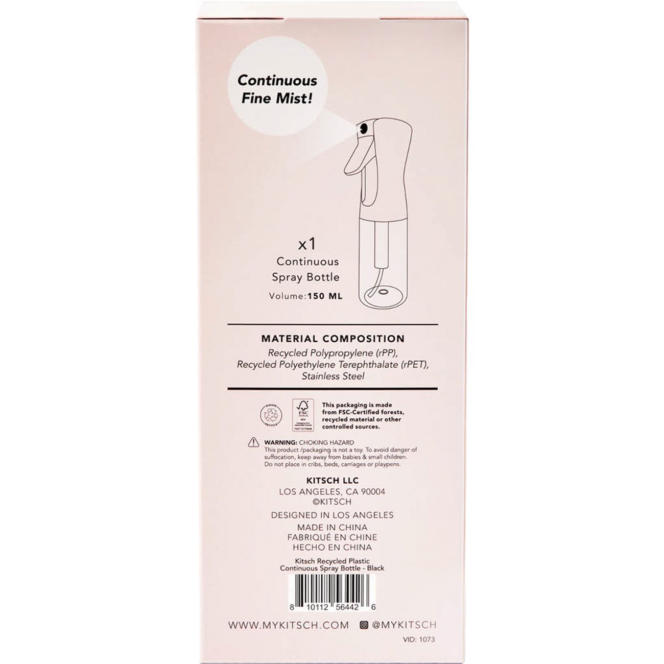 Kitsch Hair Styling Continuous Mist Spray Bottle