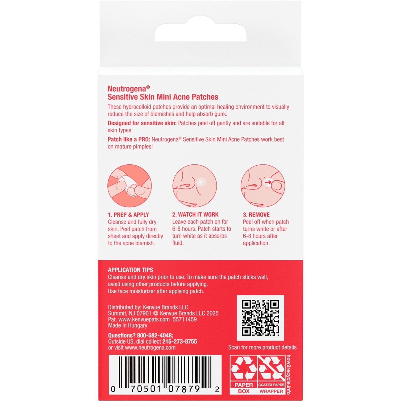Neutrogena Sensitive Skin Hydrocolloid Mini Acne Patch