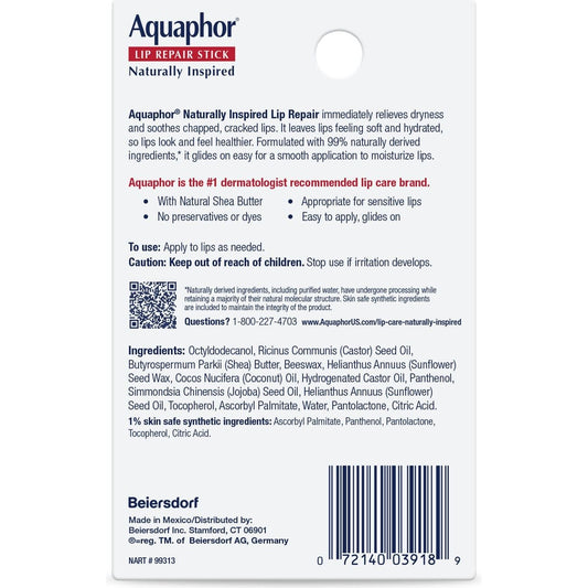 Aquaphor Lip Repair Stick - Coconut, 2 pk