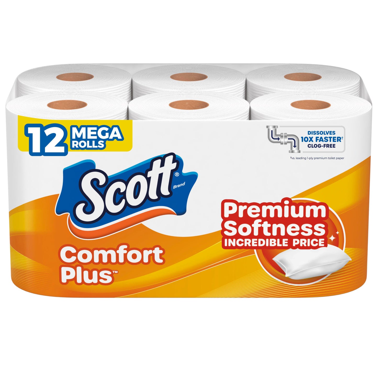 Scott Comfort Plus 1-Ply Toilet Paper Mega Rolls
