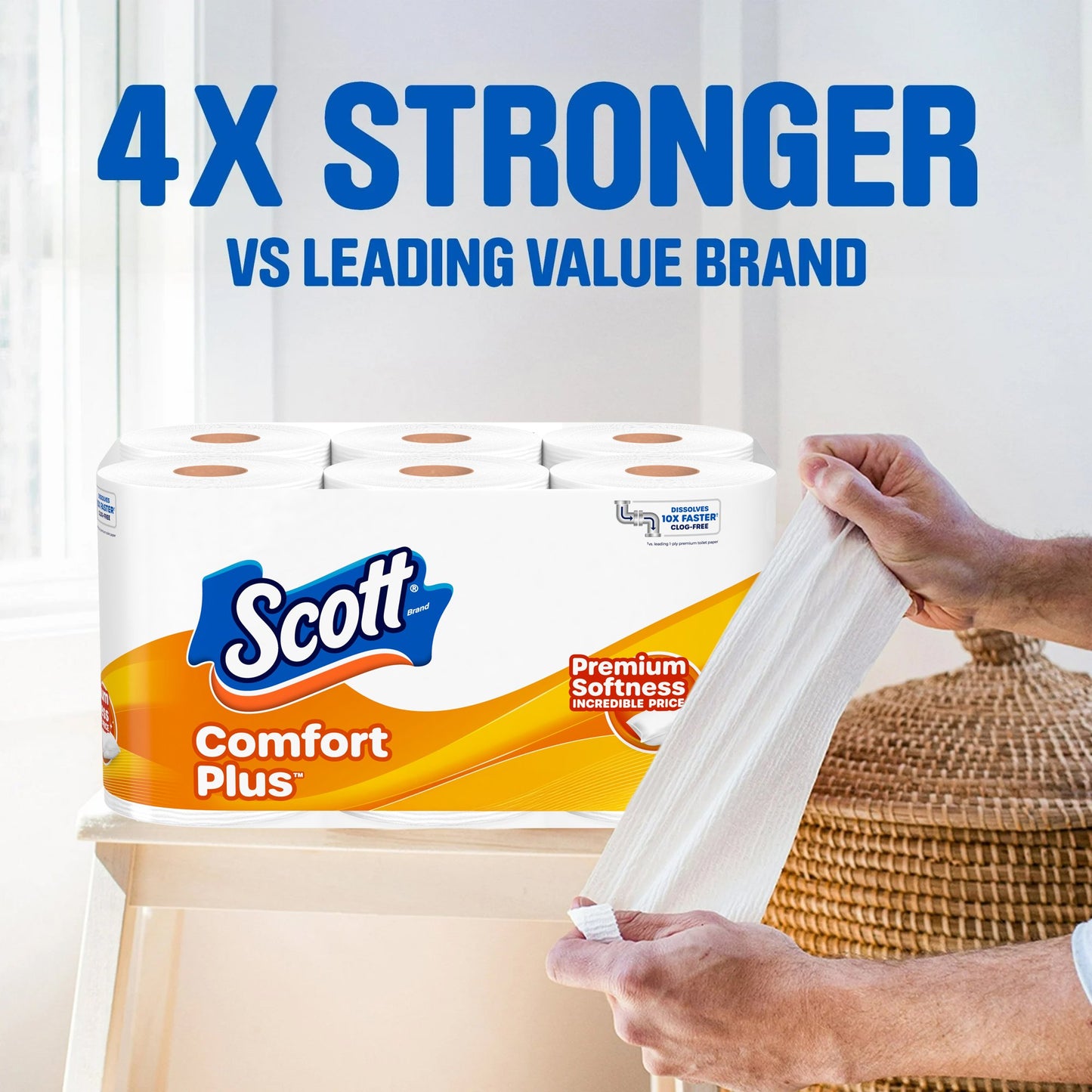 Scott Comfort Plus 1-Ply Toilet Paper Mega Rolls