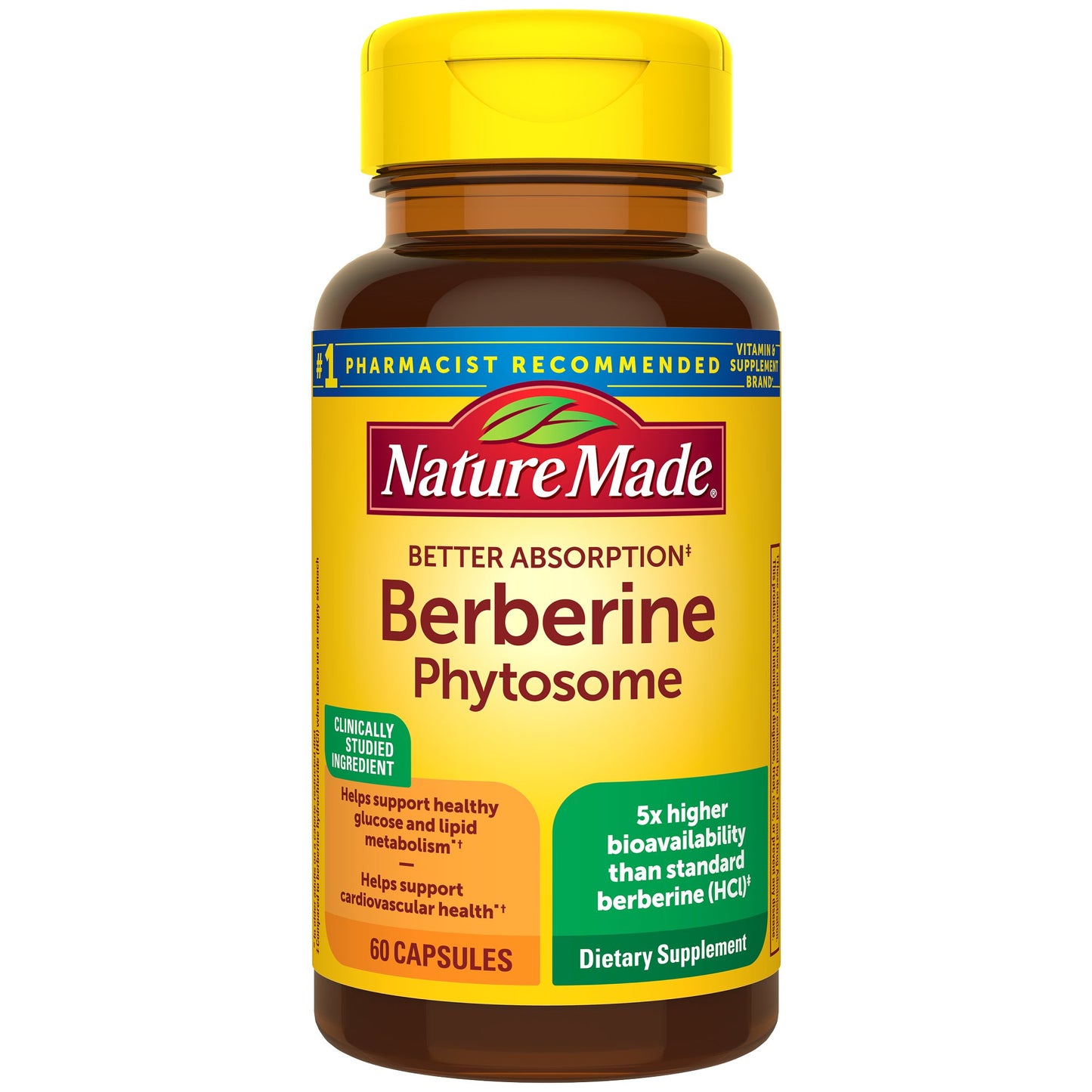 Nature Made Berberine Phytosome Dietary Supplement Capsules
