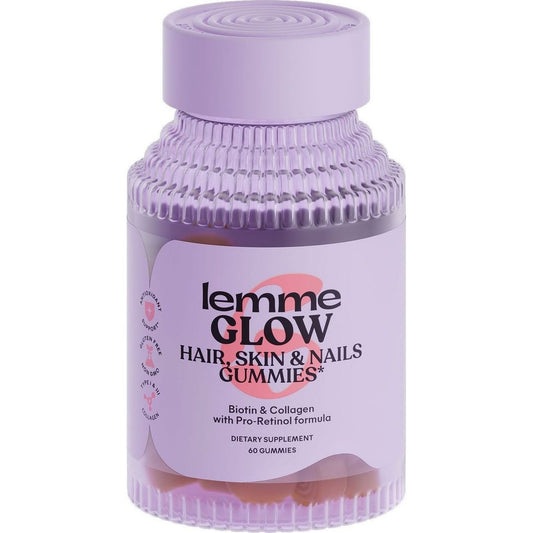 Lemme Glow Hair, Skin & Nails Biotin & Collagen Gummies