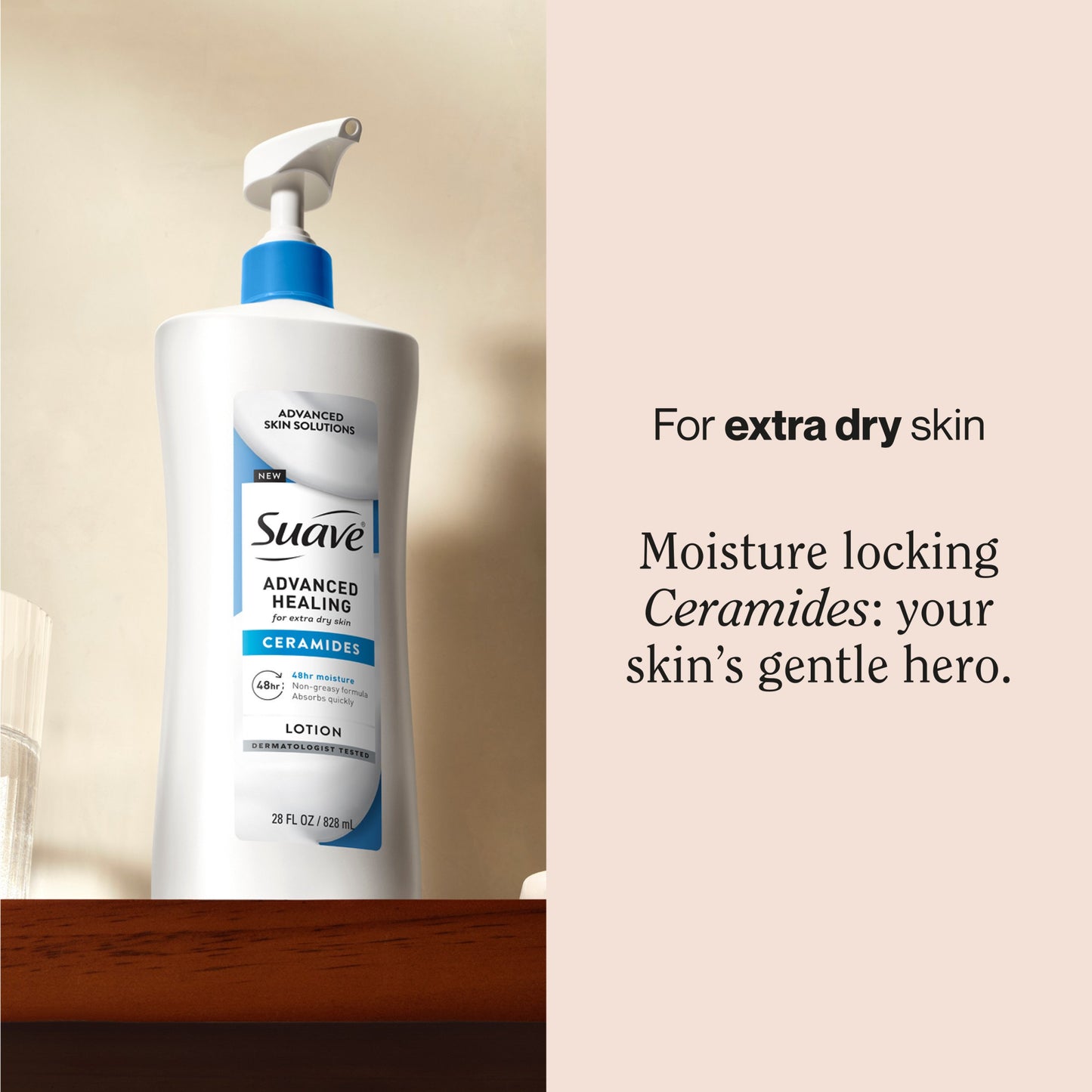 Suave Advanced Healing Hand & Body Lotion with Ceramides - Extra Dry Skin