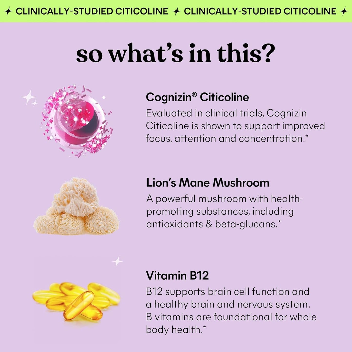 Lemme Focus Lion's Mane & B12 Gummies