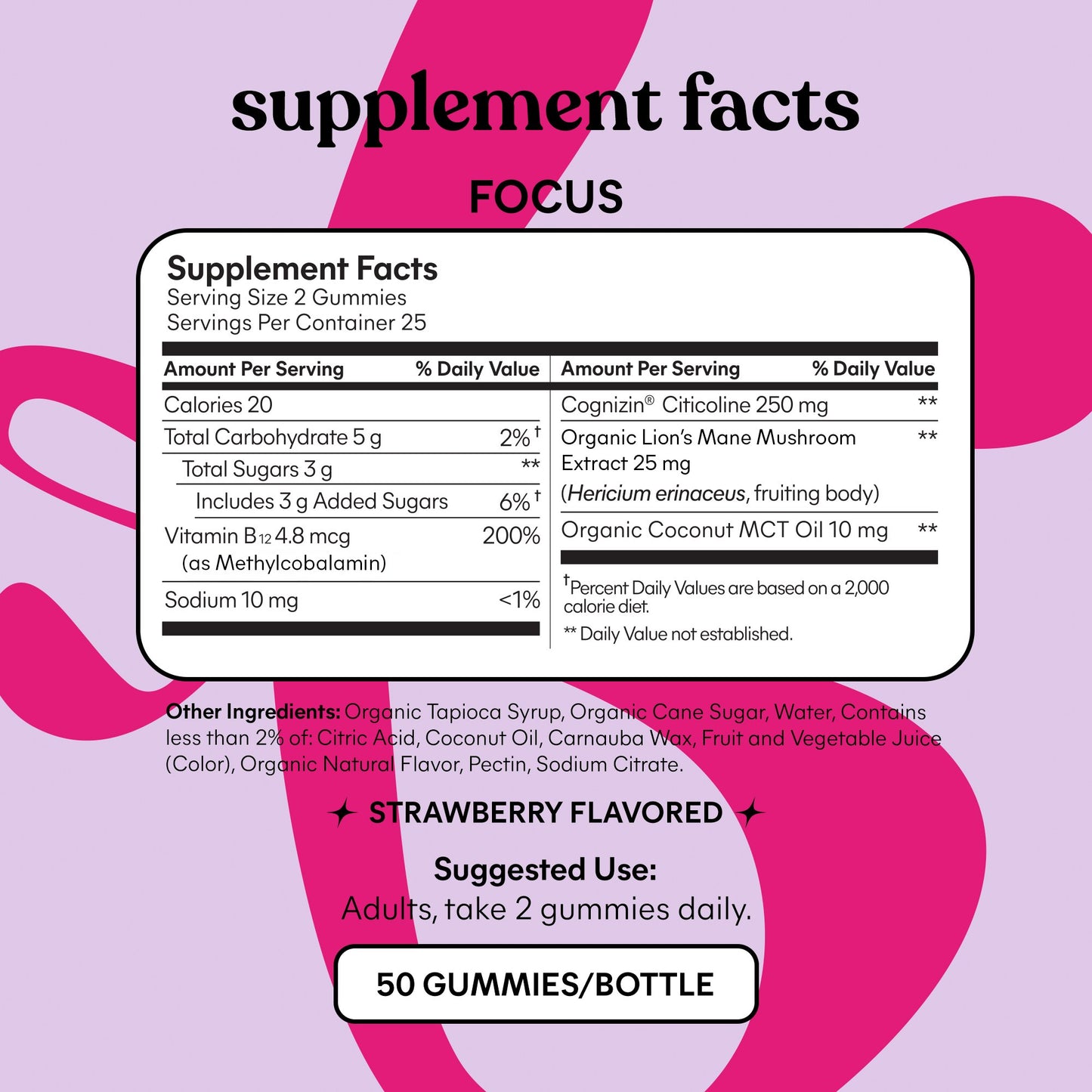 Lemme Focus Lion's Mane & B12 Gummies