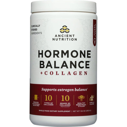 Ancient Nutrition Women's Hormone Balance + Collagen Powder - Vanilla