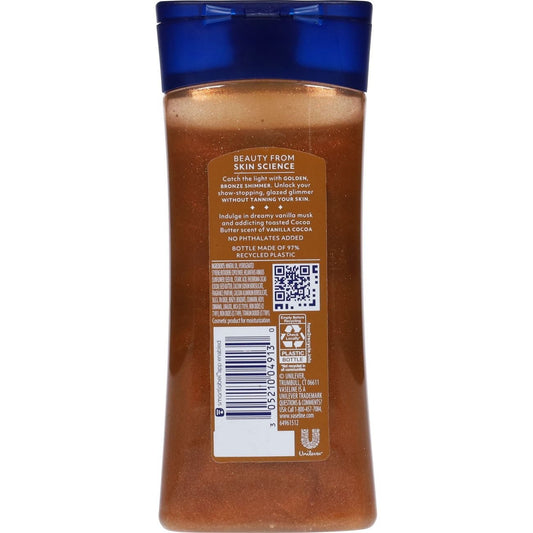 Vaseline Glazed & Glisten Golden Hour Glow Shimmering Gel Oil - Vanilla Cocoa