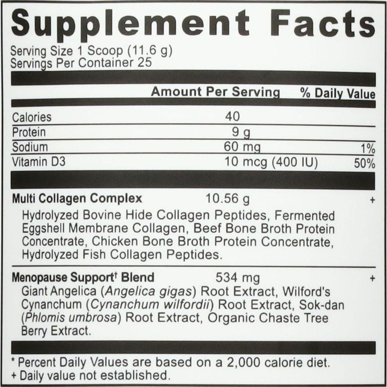 Ancient Nutrition Women's Menopause Support + Collagen Powder - Vanilla