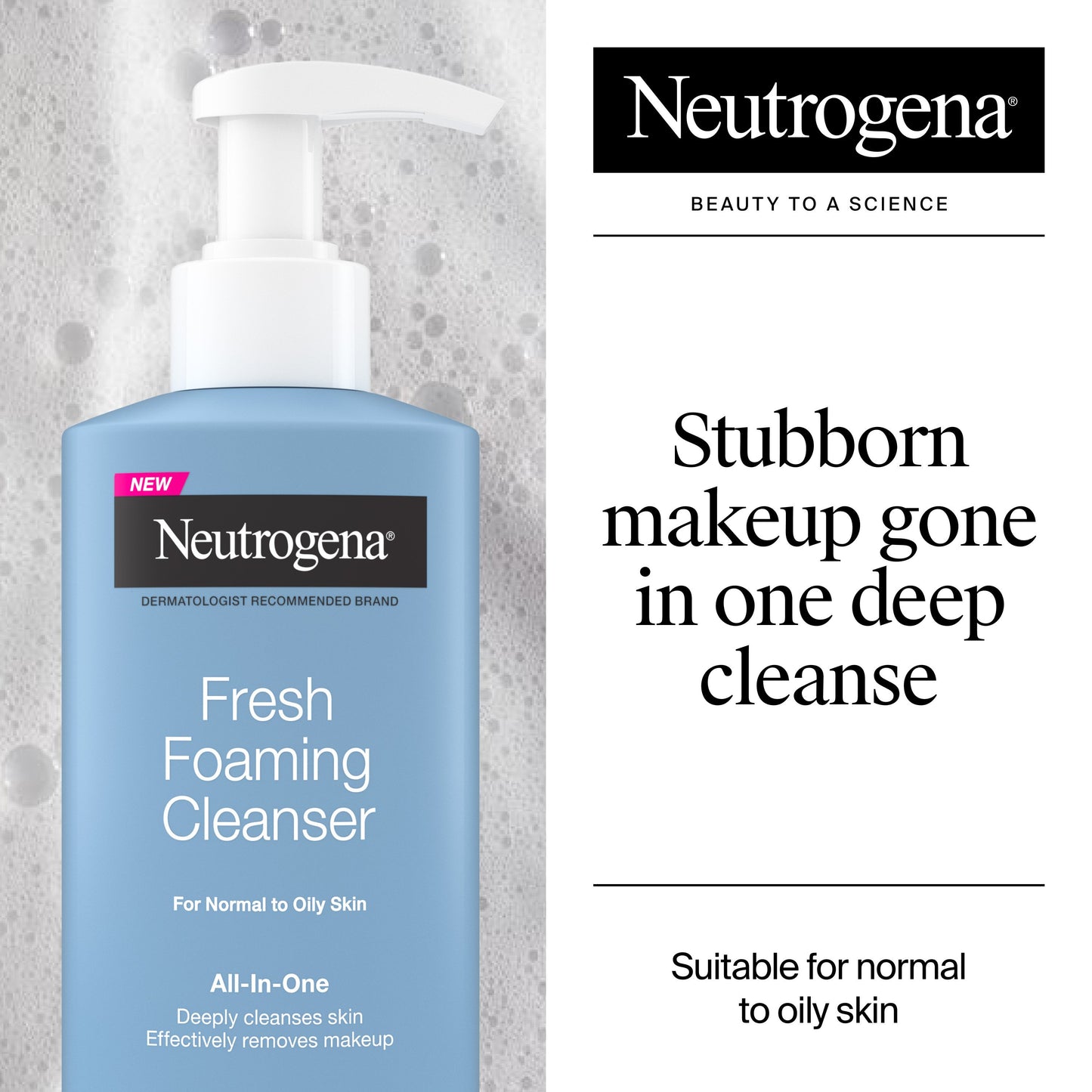 Neutrogena All-in-One Fresh Foaming Cleanser - Normal to Dry Skin