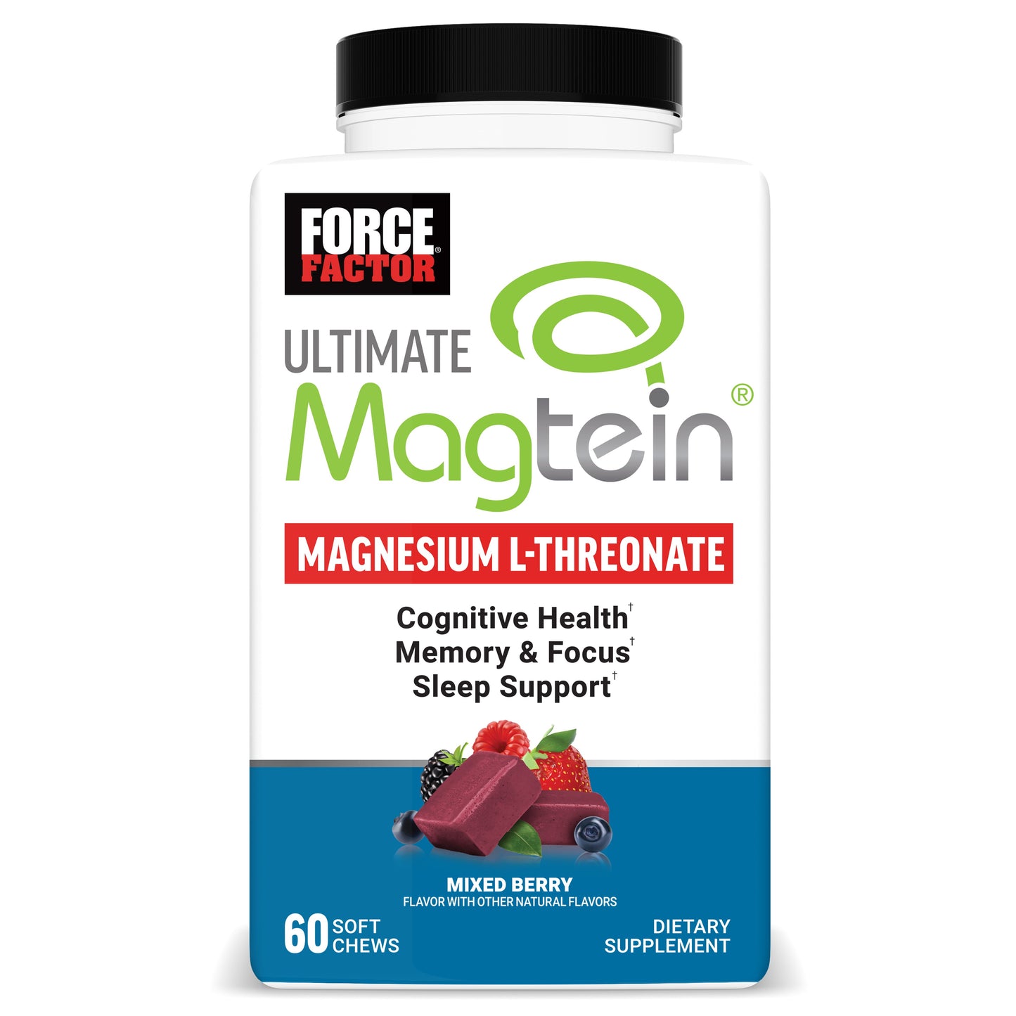 Force Factor Ultimate Magtein Magnesium L-Threonate Chews - Mixed Berry
