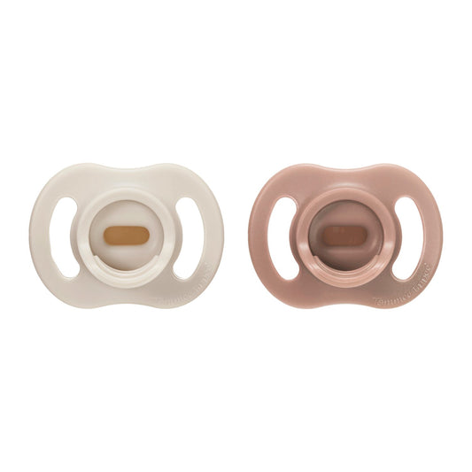 Tommee Tippee Ultra-light StayPut Silicone Pacifiers for 6-18 Months, Grey & Brown