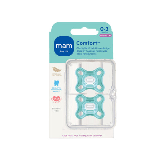 MAM Comfort Pacifiers for 0-3 Months, Assorted Colors