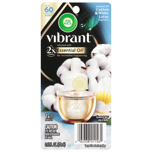 Air Wick Scented Oil Plug In Air Freshener - Vibrant Cotton & White Lotus