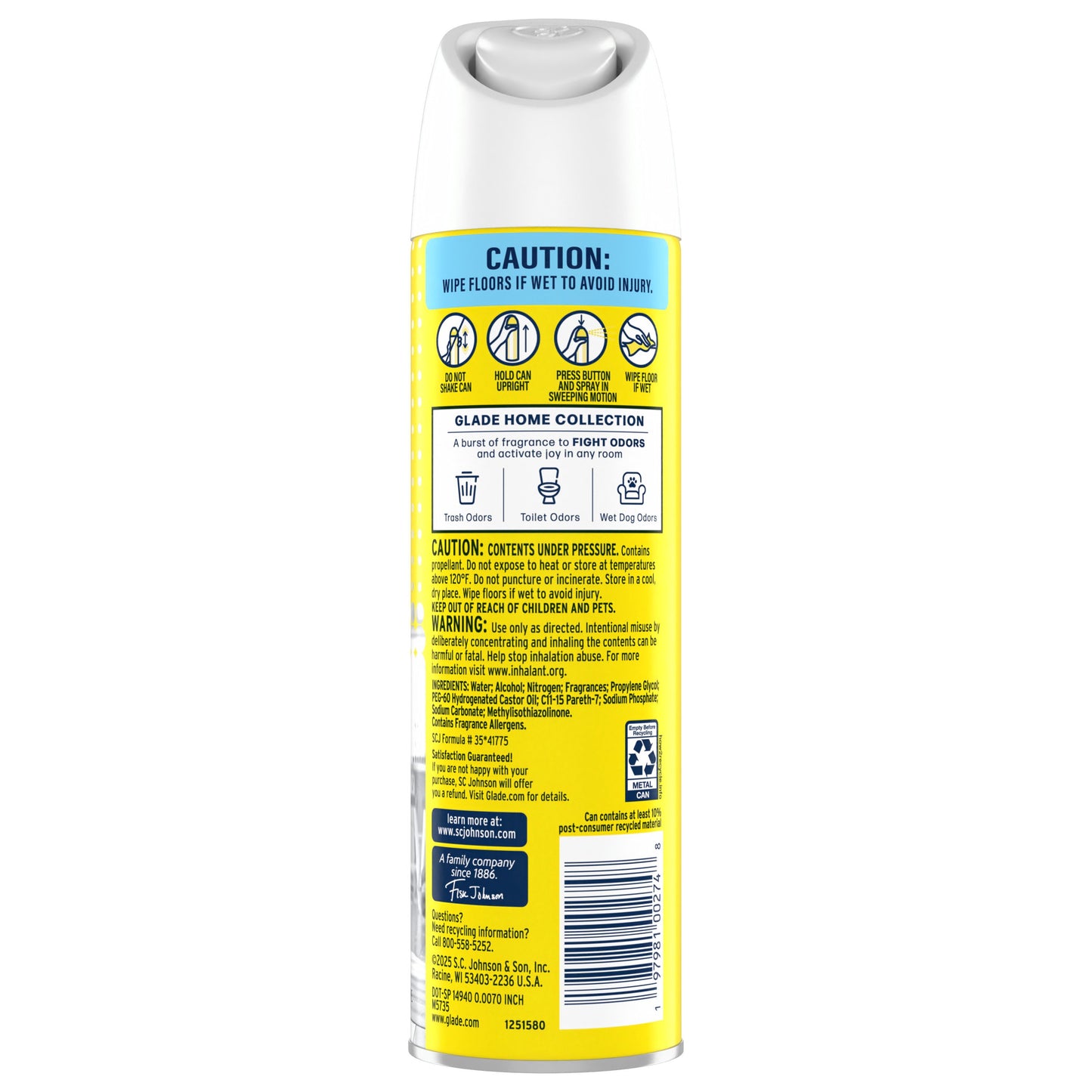 Glade Glade Odor Fighting Air Freshener Spray - Lemon