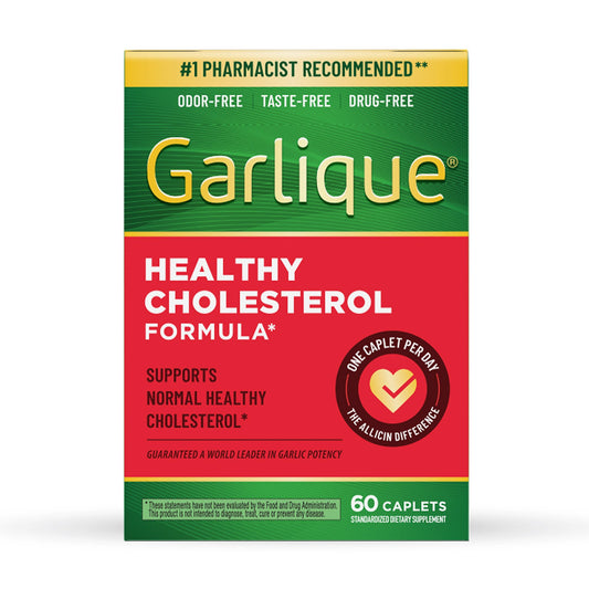 Garlique Healthy Cholesterol Support Caplets - Ordor & Taste Free
