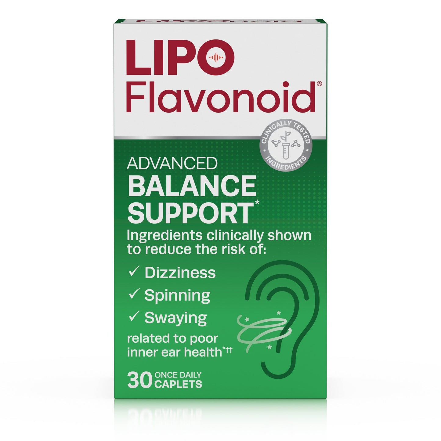 Lipo Flavonoid Advanced Balance Support Inner Ear Health Tablets
