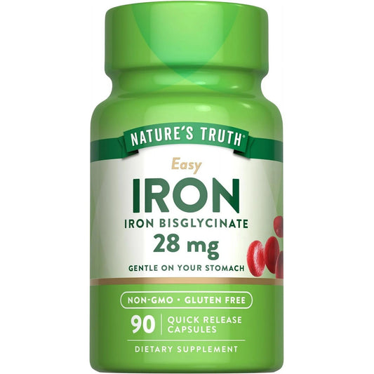 Nature's Truth Easy Iron Bisglycinate 28mg Capsules