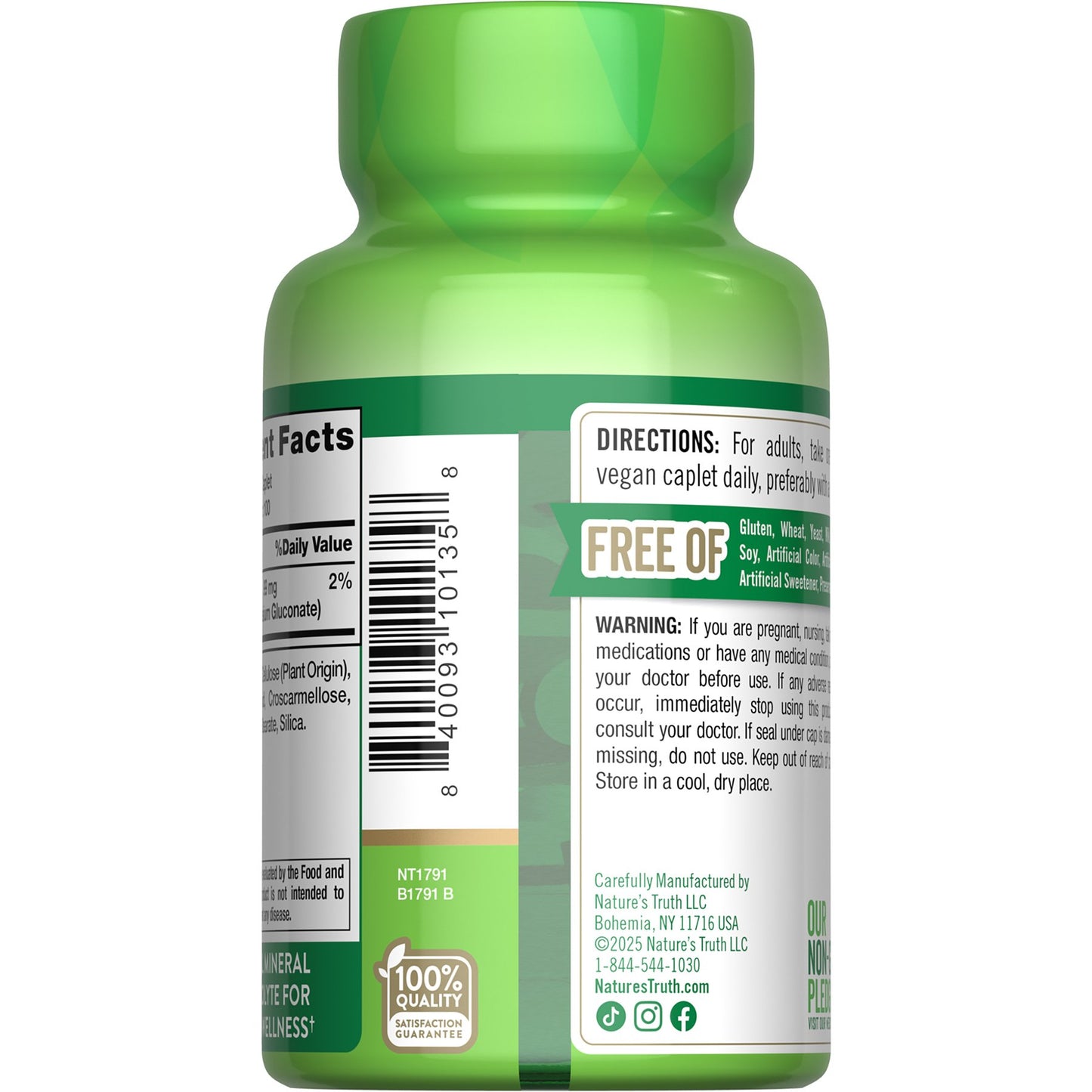 Nature's Truth Potassium Gluconate 595mg Caplets