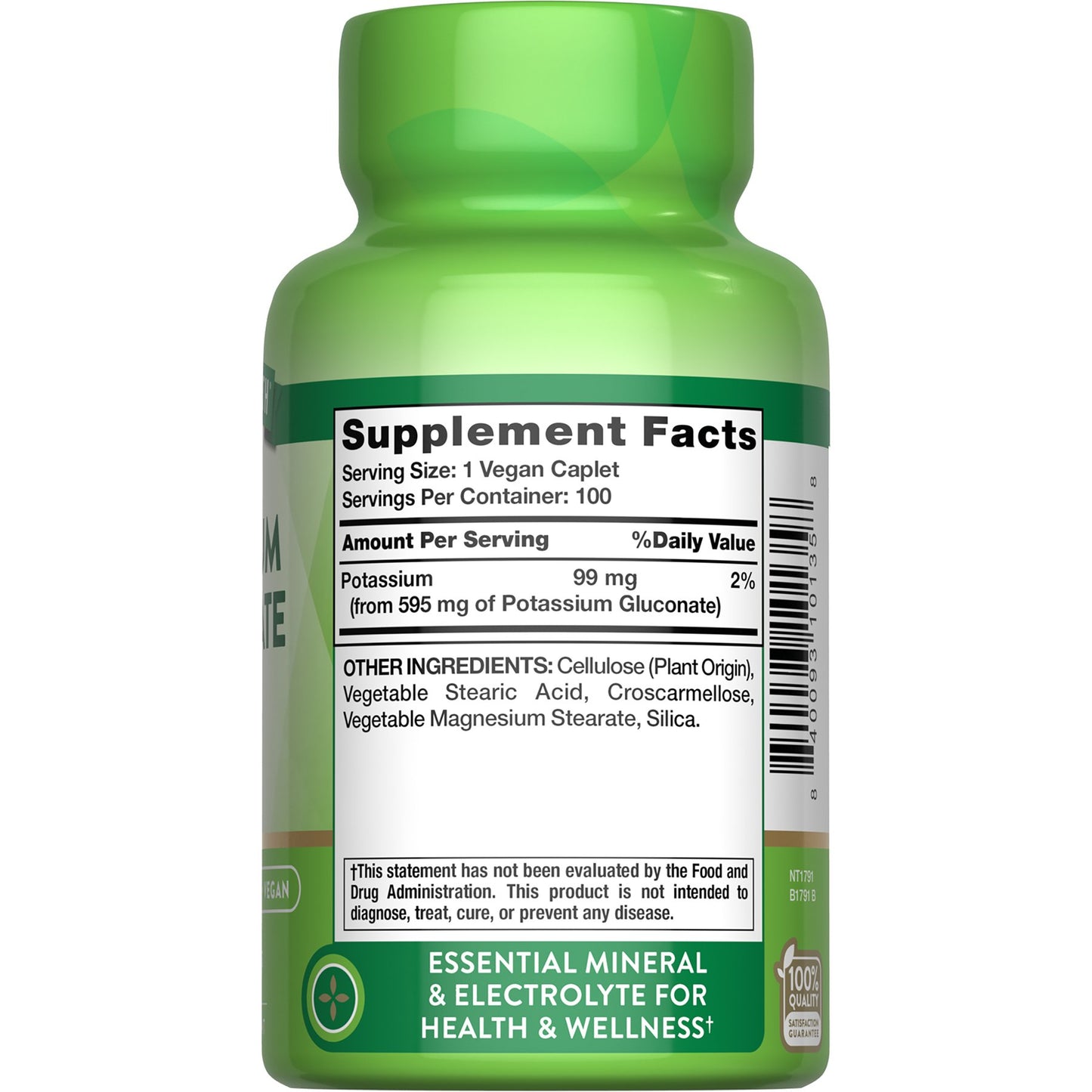 Nature's Truth Potassium Gluconate 595mg Caplets