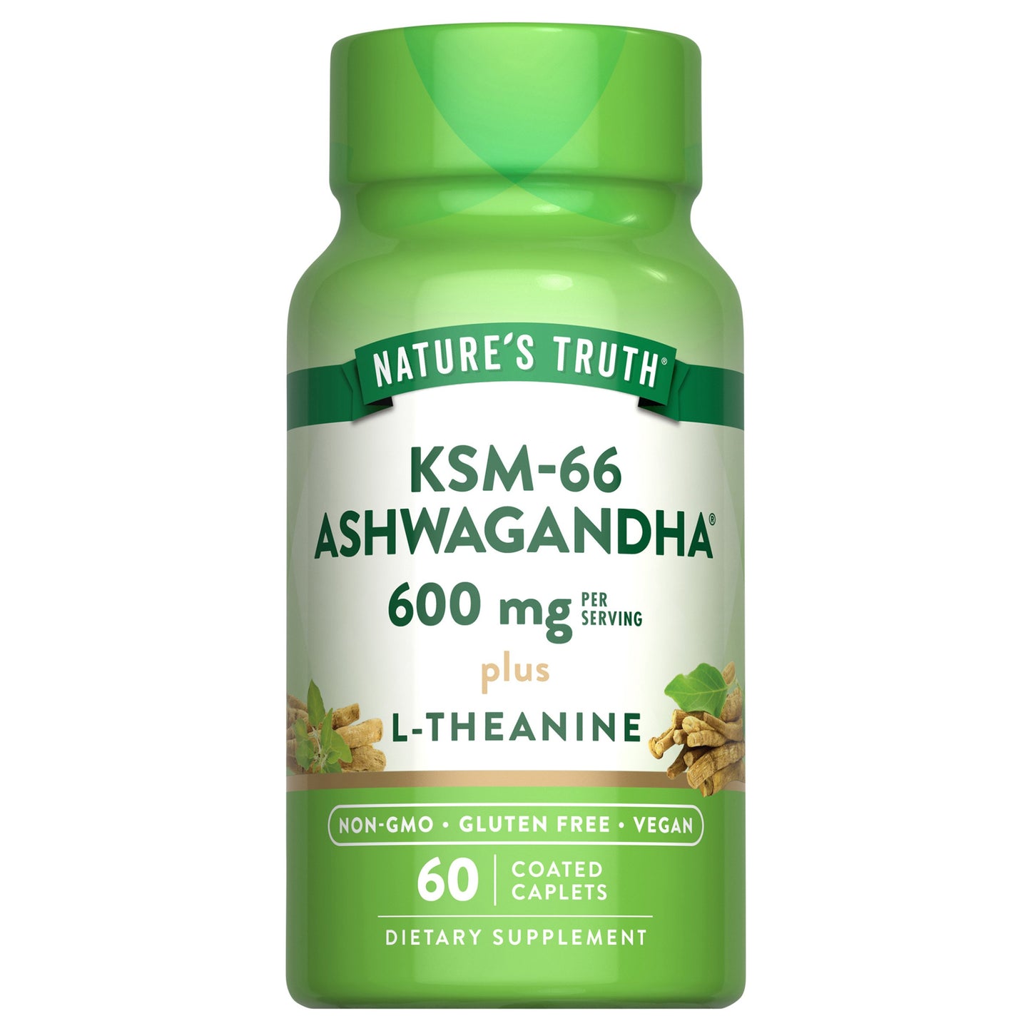 Nature's Truth KSM-66 Ashwagandha + L-Theanine 600mg Capsules