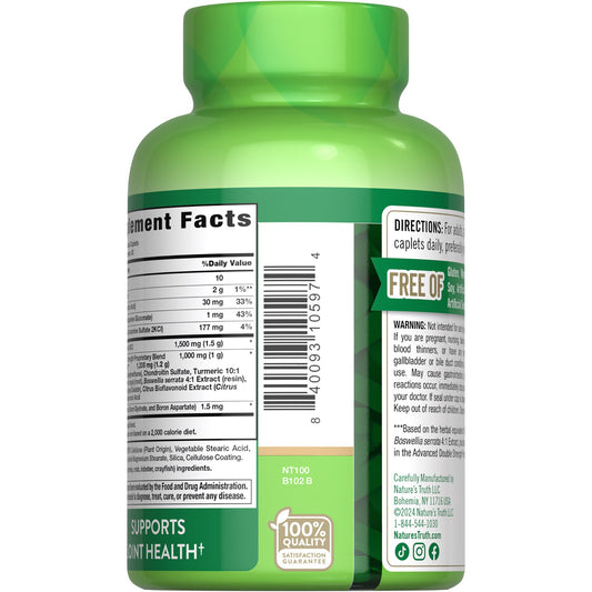Nature's Truth Glucosamine, Chondroitin MSM & Turmeric Joint Support Caplets