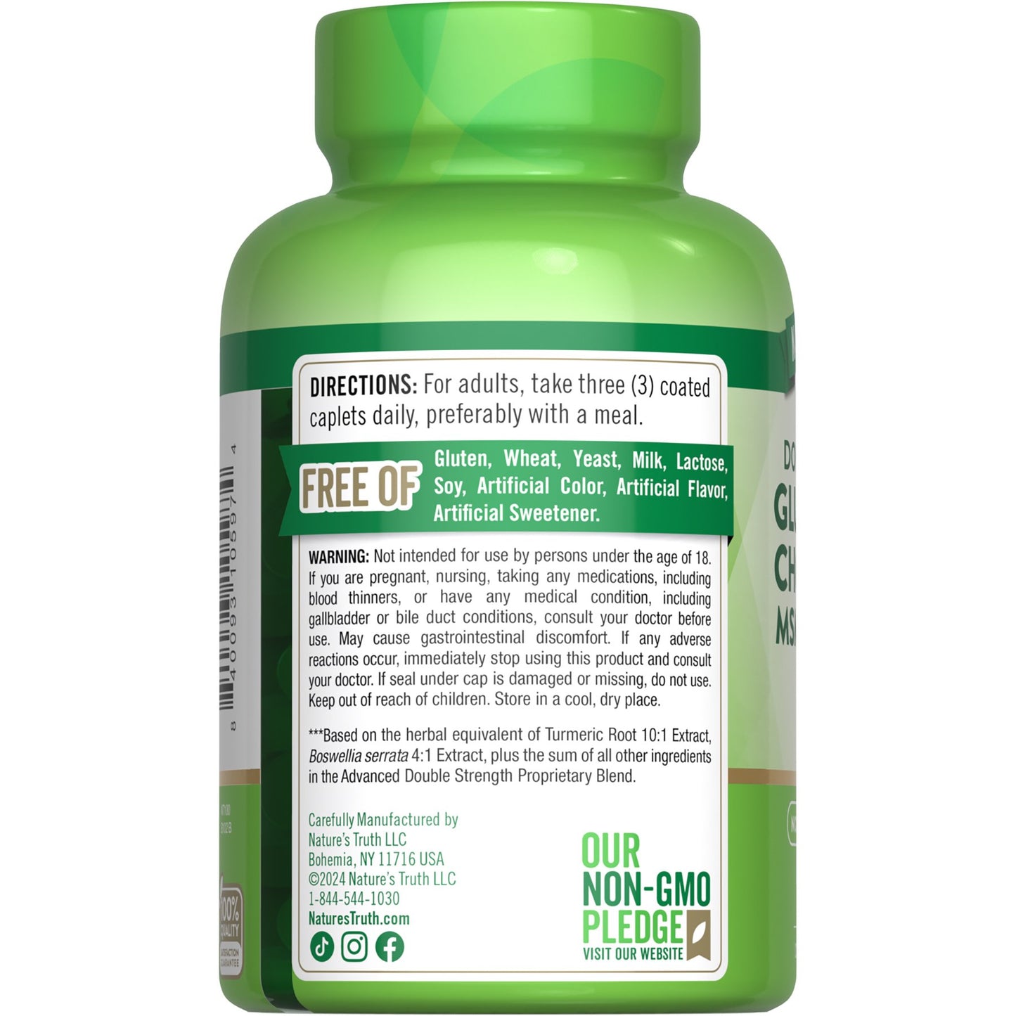 Nature's Truth Glucosamine, Chondroitin MSM & Turmeric Joint Support Caplets