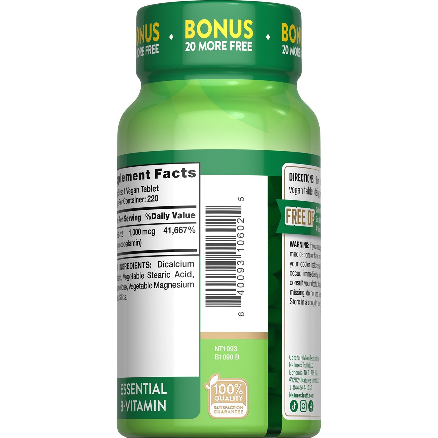 Nature's Truth B-12 1000mcg Tablets