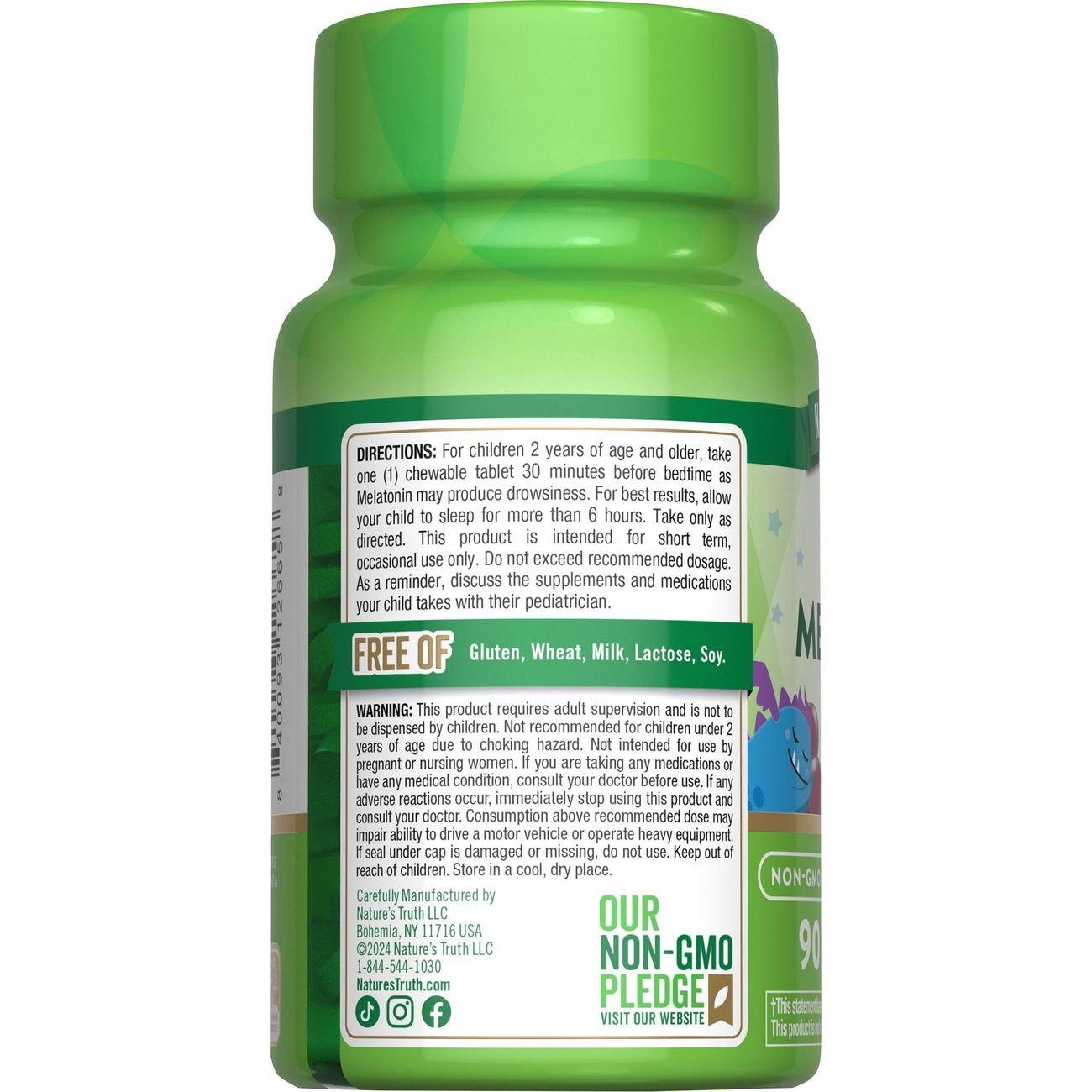 Nature's Truth Just 4 Kids Melatonin 1mg Chewable Tablets - Grape