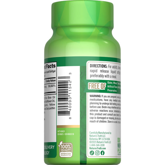 Nature's Truth Biotin Beauty Support 10000mcg Softgels