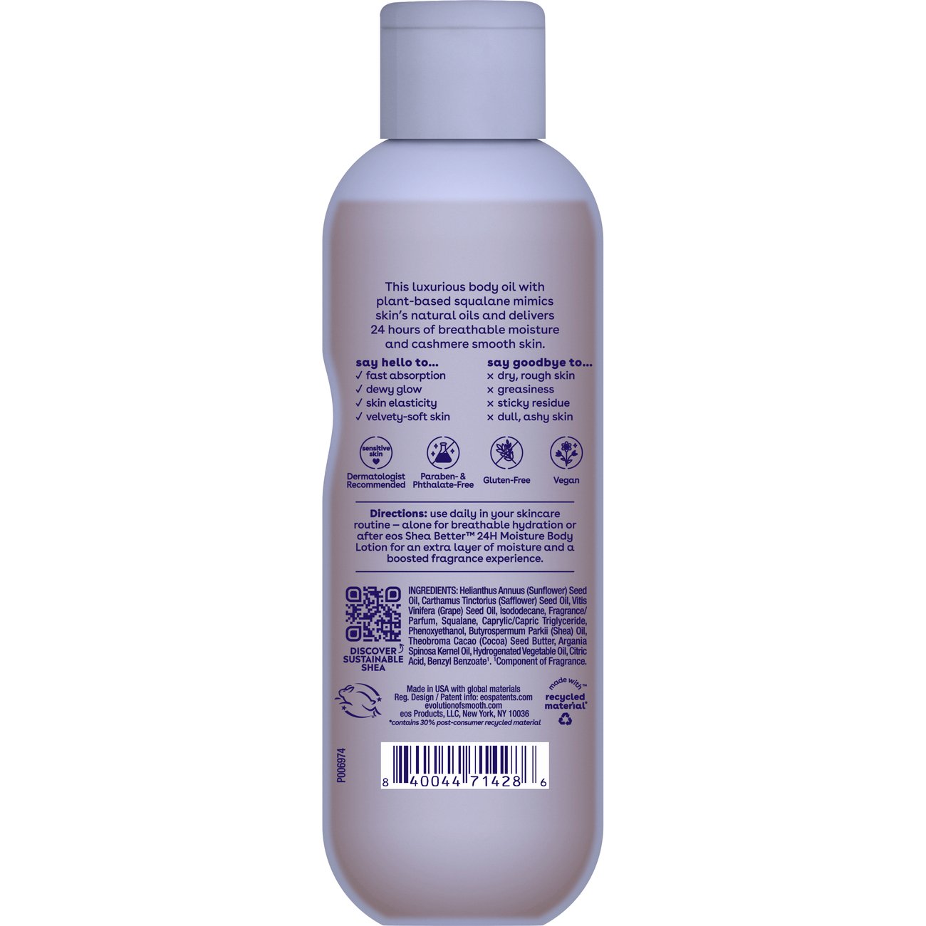 eos Shea Better Body Oil - Vanilla Cashmere