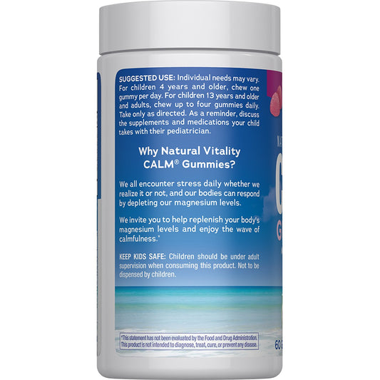 Natural Vitality Calm Magnesium Gummies - Raspberry Lemon