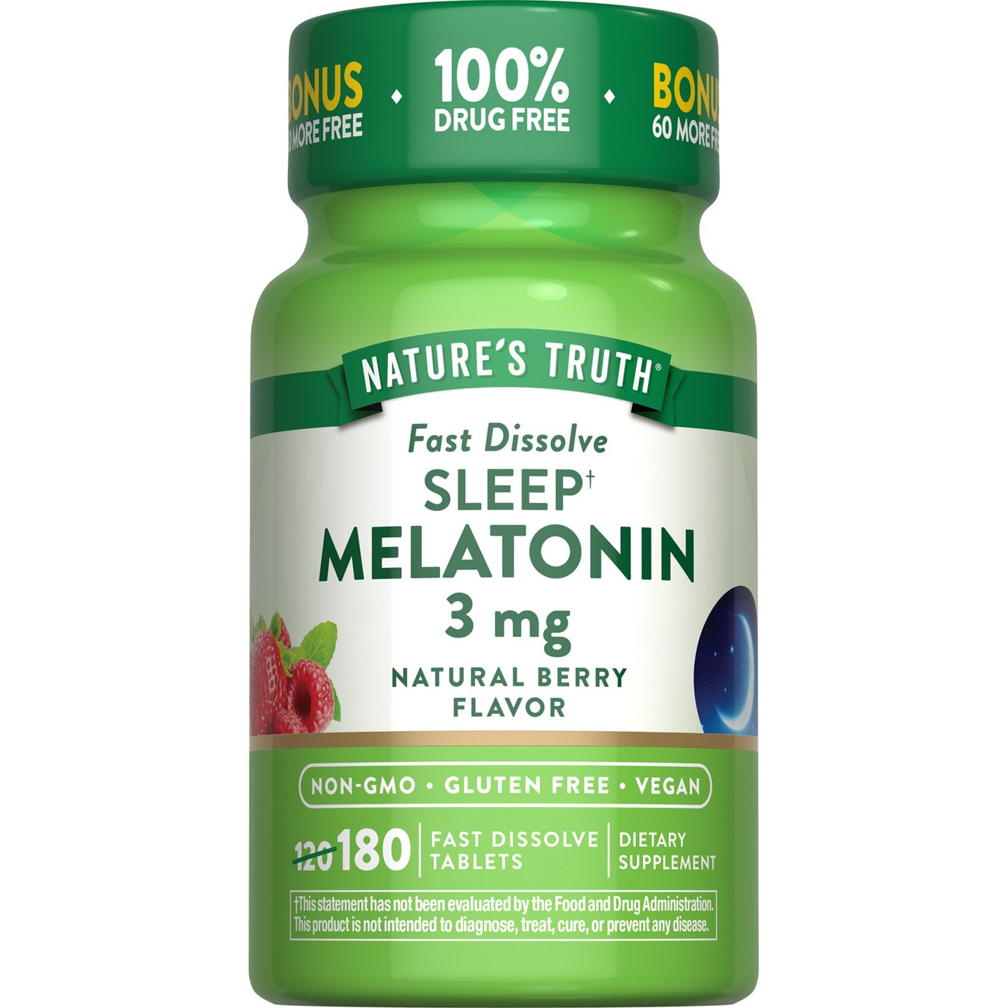 Nature's Truth Melatonin Fast Dissolve Sleep Tablets - Berry