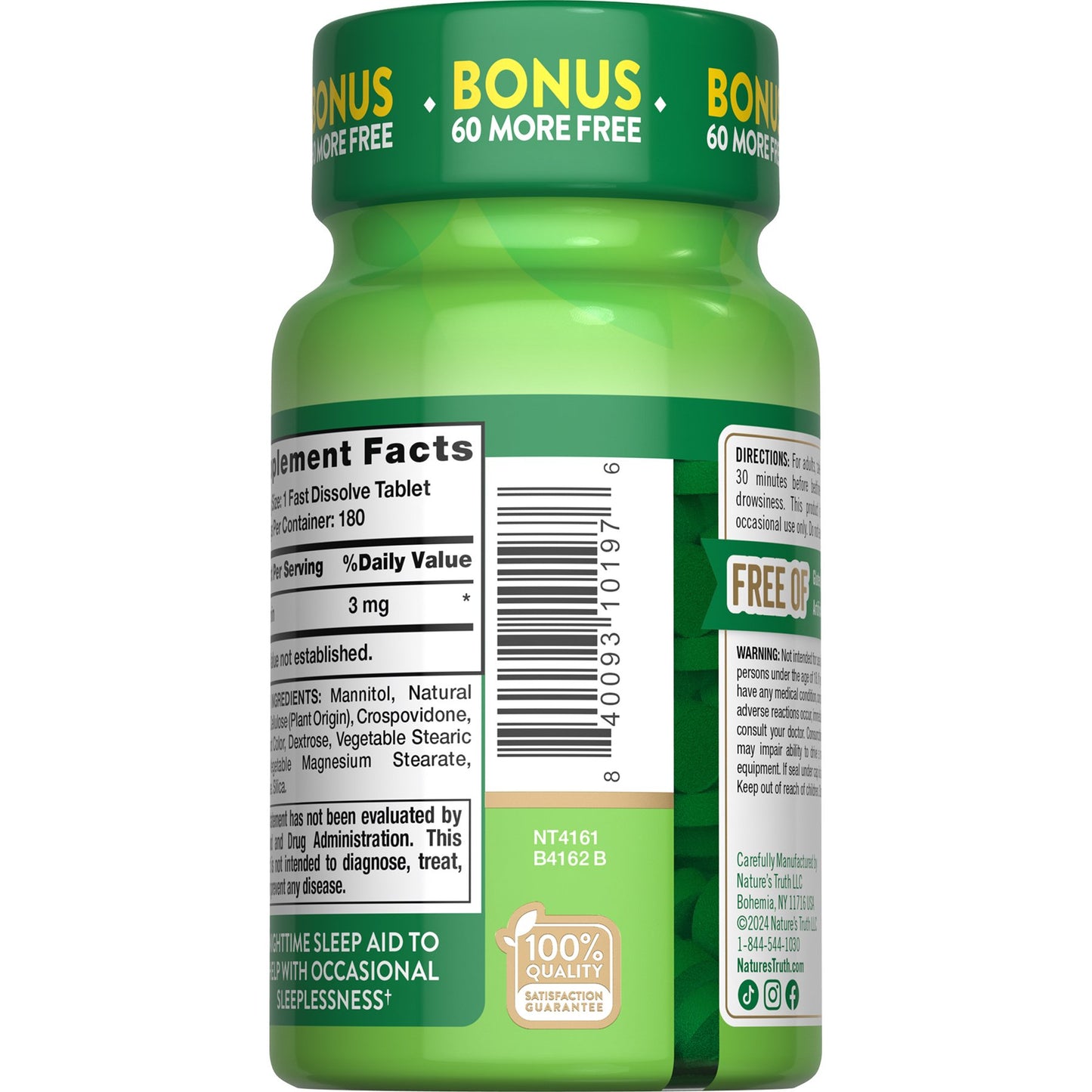 Nature's Truth Melatonin Fast Dissolve Sleep Tablets - Berry
