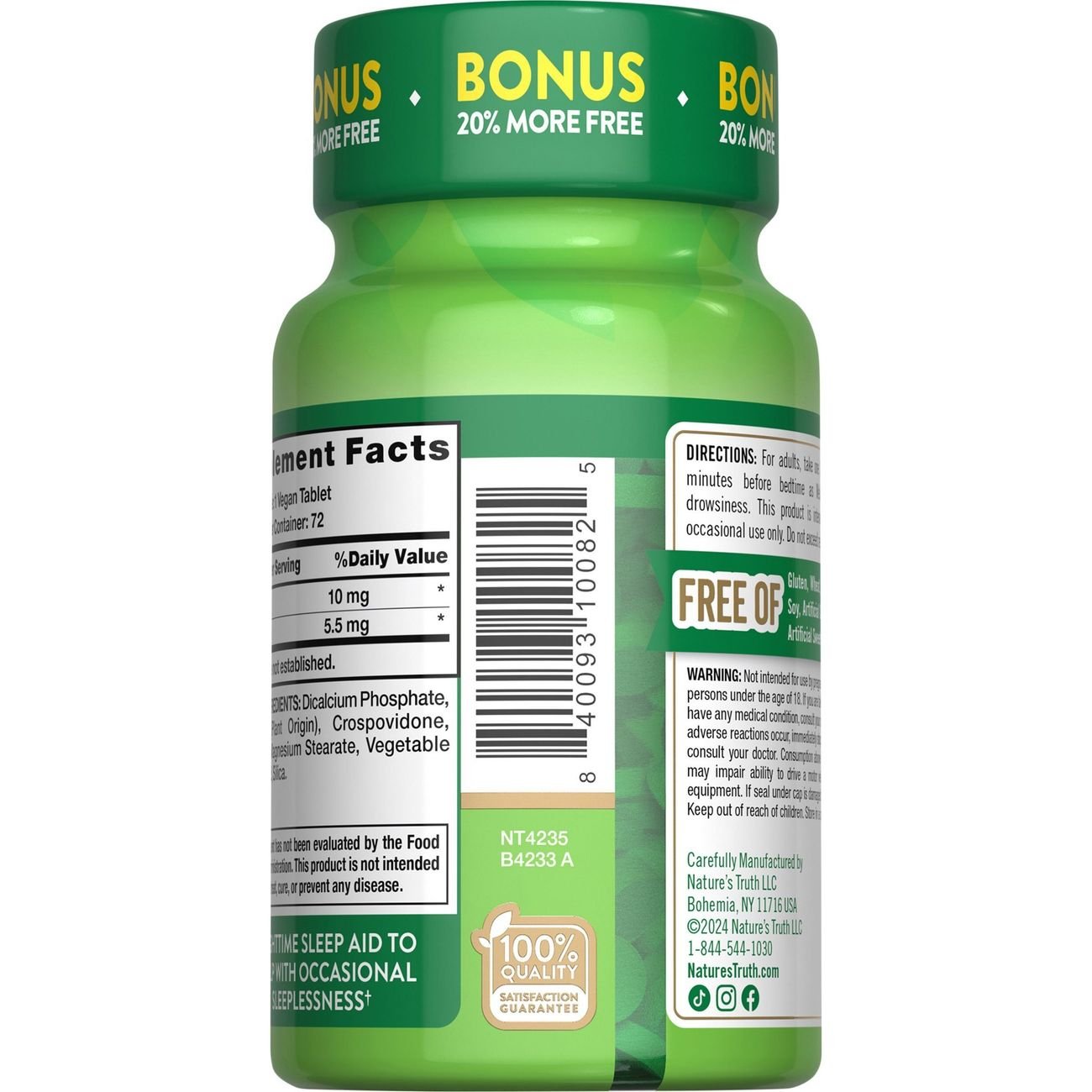 Nature's Truth Melatonin & L-Theanine Sleep Support Tablets