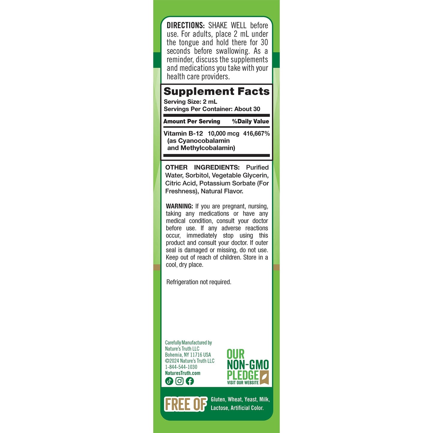 Nature's Truth B-12 Sublingual Liquid Drops