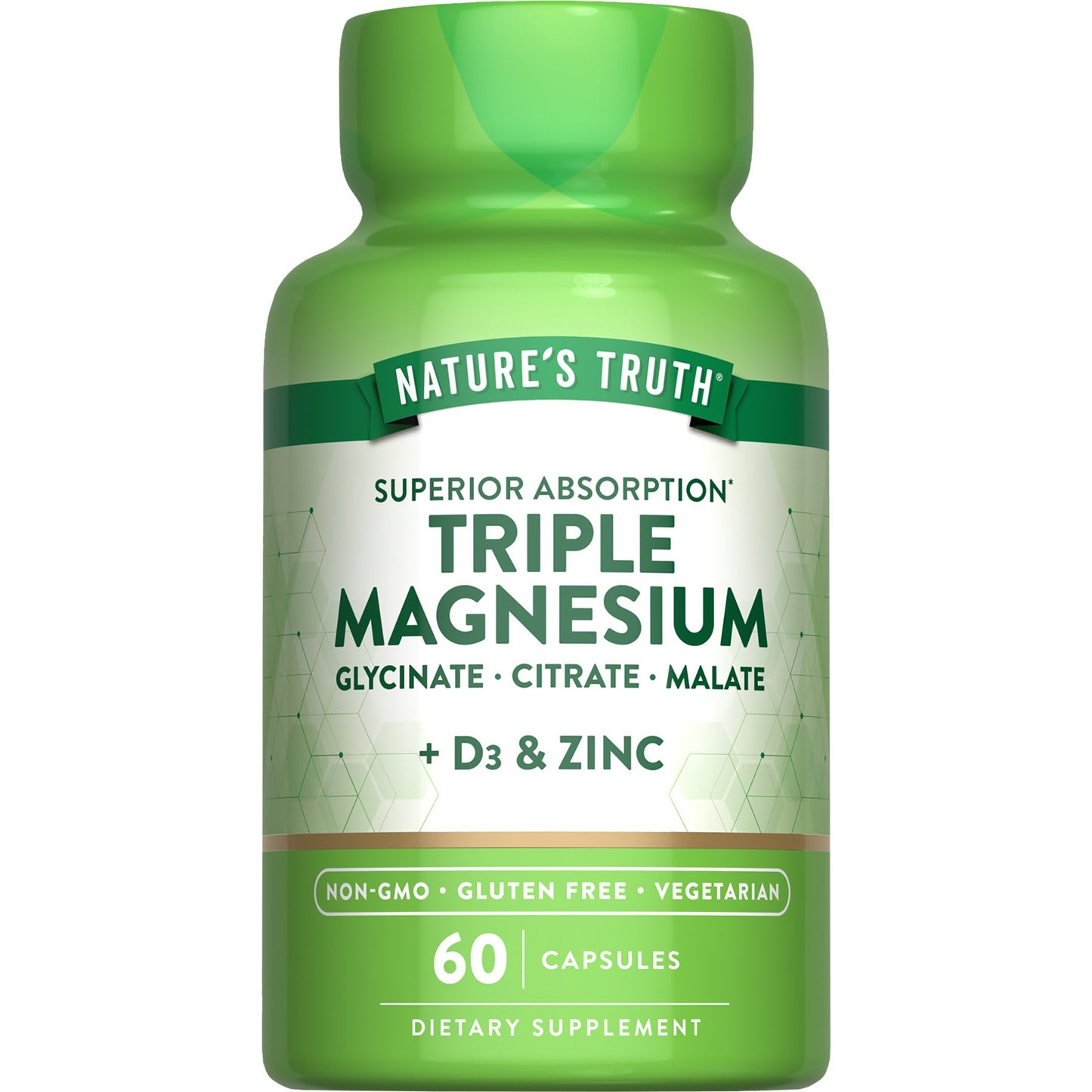 Nature's Truth Triple Magnesium + Vitamin D3 & Zinc Capsules