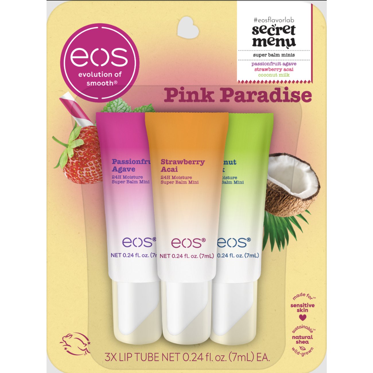 eos 24 Hr Moisture Super Lip Balm - Pink Paradise