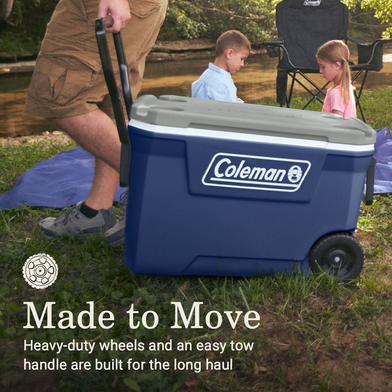 Coleman Classic Cooler with Wheels - Midnight Blue
