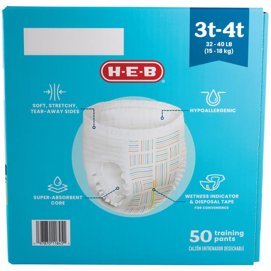 H-E-B Training Pants for Boys, 3T - 4T (32-40 lb)