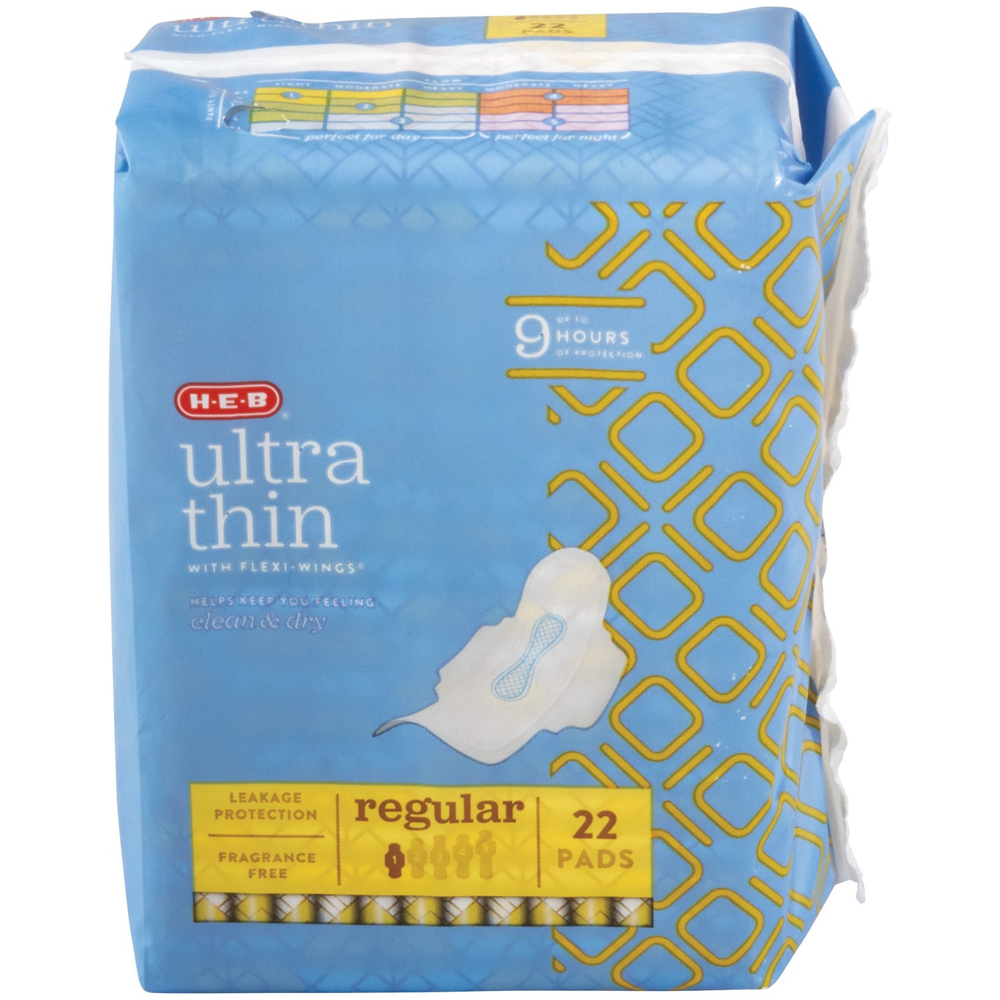 H-E-B Ultra Thin Flexi-Wing Pads - Regular, Unscented